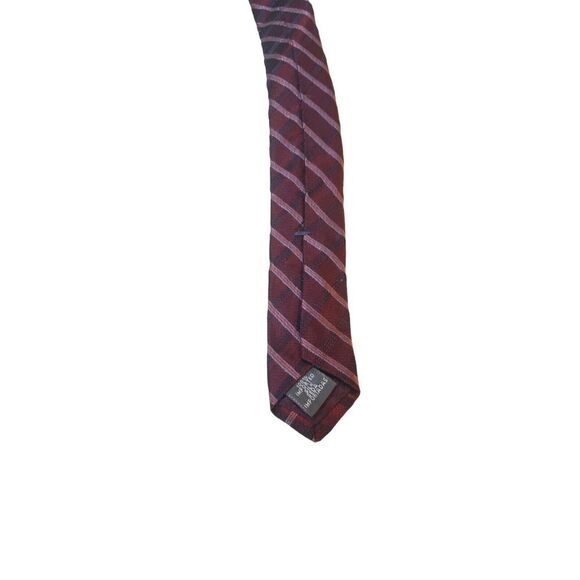 Jones New York Men's Silk Tie Pink Blue Diagonal Striped 59" x 4" Wedding Work - Picture 7 of 12
